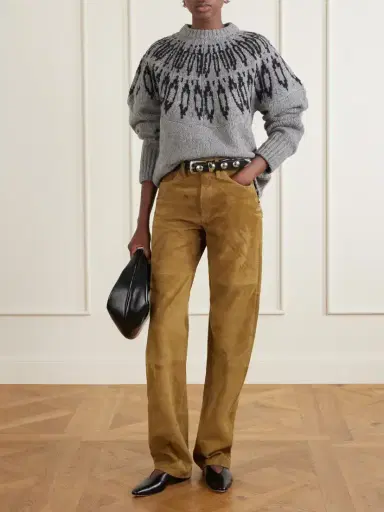 Altuzarra Mills Suede Straight-leg Pants | Thumbnail 2