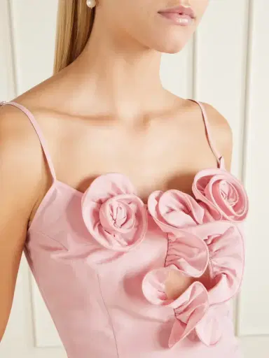 Magda Butrym Floral-appliquéd Cotton And Silk-blend Mini Dress | Thumbnail 4