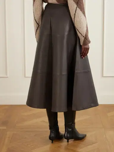Altuzarra Varda Paneled Leather Midi Skirt | Thumbnail 4 Altuzarra Varda Paneled Leather Midi Skirt | Thumbnail 4