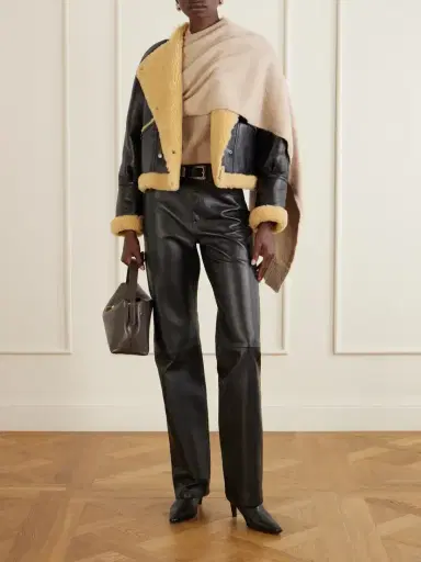 Altuzarra Kenny Shearling-trimmed Leather Coat | Thumbnail 2 Altuzarra Kenny Shearling-trimmed Leather Coat | Thumbnail 2