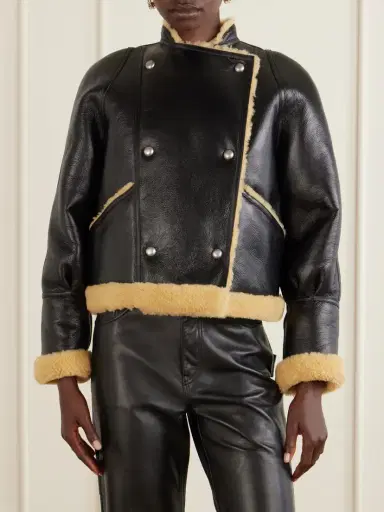 Altuzarra Kenny Shearling-trimmed Leather Coat | Thumbnail 3 Altuzarra Kenny Shearling-trimmed Leather Coat | Thumbnail 3