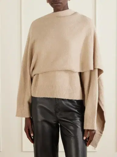 Altuzarra Scarf-detailed Organic Cotton Knitted Sweater | Thumbnail 3 Altuzarra Scarf-detailed Organic Cotton Knitted Sweater | Thumbnail 3