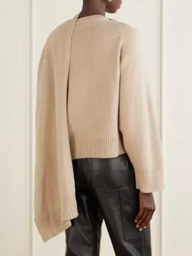 Altuzarra Scarf-detailed Organic Cotton Knitted Sweater | Thumbnail 4 Altuzarra Scarf-detailed Organic Cotton Knitted Sweater | Thumbnail 4