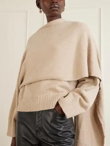 Altuzarra Scarf-detailed Organic Cotton Knitted Sweater | Thumbnail 5 Altuzarra Scarf-detailed Organic Cotton Knitted Sweater | Thumbnail 5