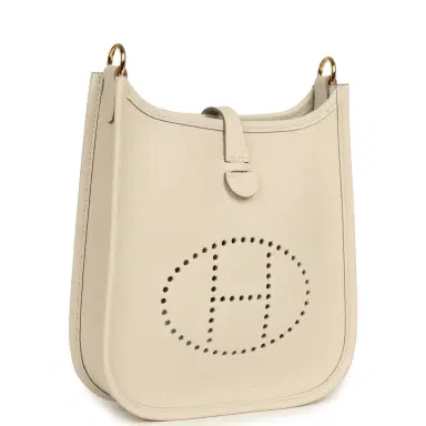 HERMÈS Hermes Evelyne TPM Craie Clemence Gold Hardware | Thumbnail 2 HERMÈS Hermes Evelyne TPM Craie Clemence Gold Hardware | Thumbnail 2
