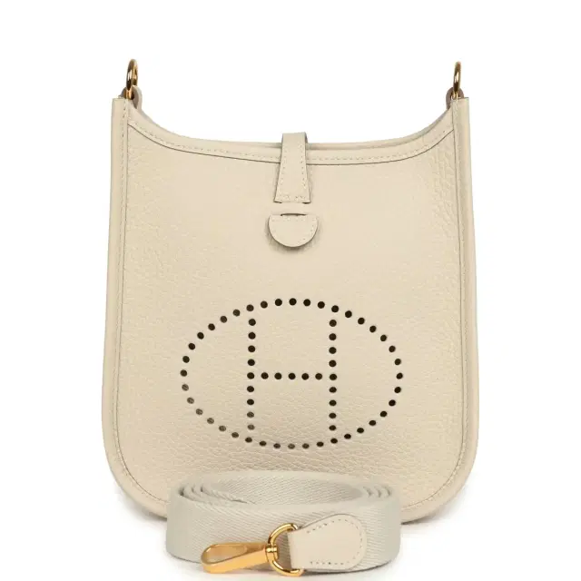 HERMÈS Hermes Evelyne TPM Craie Clemence Gold Hardware
