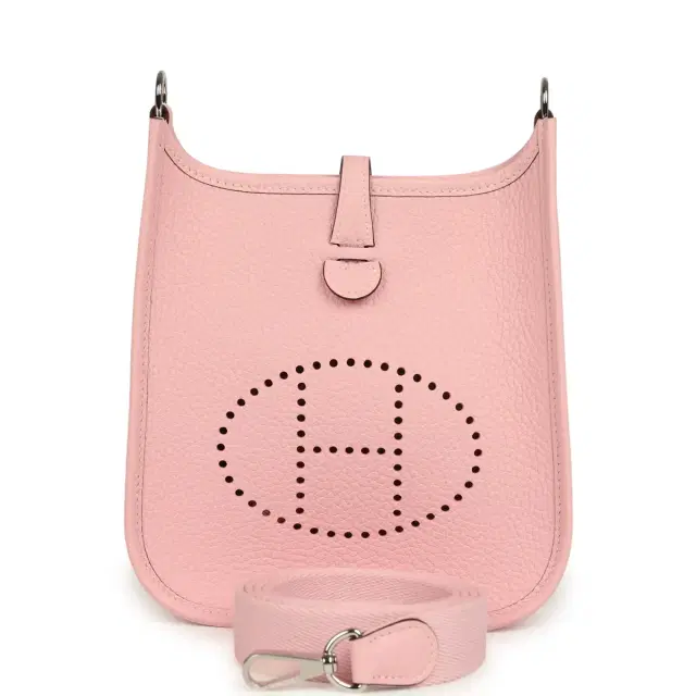 HERMÈS Hermes Evelyne TPM Rose Sakura Clemence Palladium Hardware