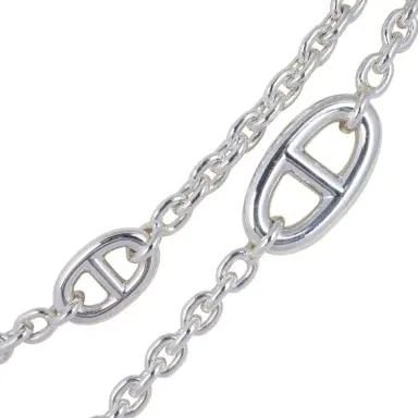 HERMÈS Hermes Farandole Rope Necklace 80cm Sterling Silver Hardware | Thumbnail 3