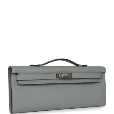 HERMÈS Hermes Kelly Cut Gris Pantin Swift Palladium Hardware | Thumbnail 2