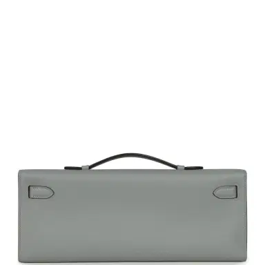 HERMÈS Hermes Kelly Cut Gris Pantin Swift Palladium Hardware | Thumbnail 4