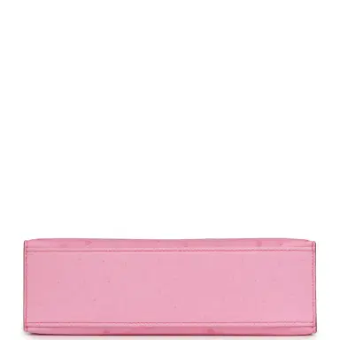 HERMÈS Hermes Kelly Pochette Bubblegum Ostrich Boreal Palladium Hardware | Thumbnail 6
