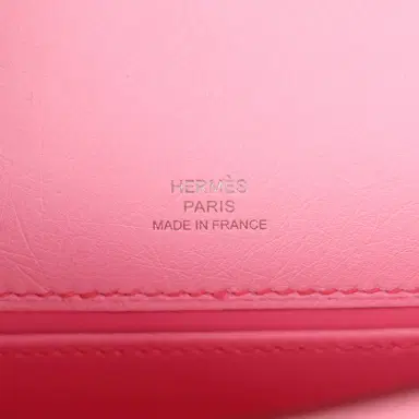 HERMÈS Hermes Kelly Pochette Bubblegum Ostrich Boreal Palladium Hardware | Thumbnail 7