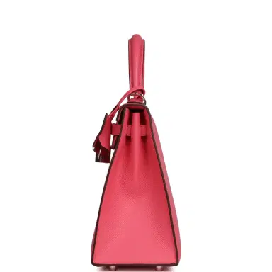 HERMÈS Hermes Kelly Sellier 25 Rose Azalee Epsom Palladium Hardware | Thumbnail 3 HERMÈS Hermes Kelly Sellier 25 Rose Azalee Epsom Palladium Hardware | Thumbnail 3