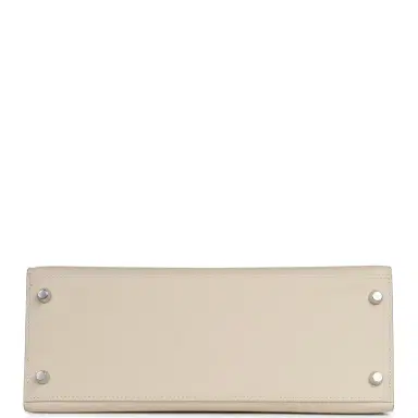 HERMÈS Hermes Kelly Sellier 28 Craie Epsom Palladium Hardware | Thumbnail 6