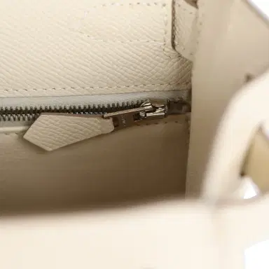 HERMÈS Hermes Kelly Sellier 28 Craie Epsom Palladium Hardware | Thumbnail 8