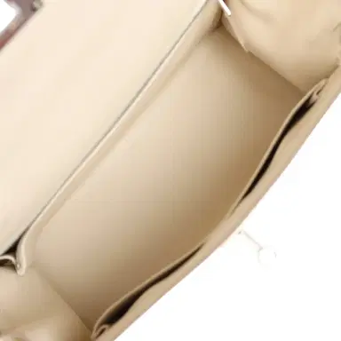 HERMÈS Hermes Kelly Sellier 28 Craie Epsom Palladium Hardware | Thumbnail 9