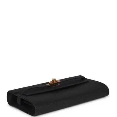 HERMÈS Hermes Kelly Wallet To Go Black Epsom Gold Hardware | Thumbnail 5
