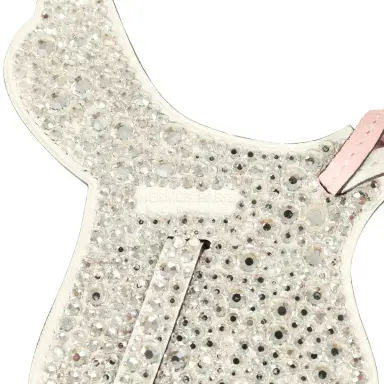 HERMÈS Hermes Pink Bedazzled Paddock Saddle Bag Charm Rose Sakura, White Swift Palladium Hardware | Thumbnail 4 HERMÈS Hermes Pink Bedazzled Paddock Saddle Bag Charm Rose Sakura, White Swift Palladium Hardware | Thumbnail 4