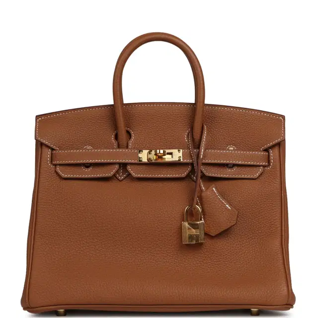 HERMÈS Pre-owned Hermes Birkin 25 Gold Togo Gold Hardware