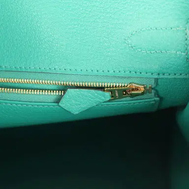 HERMÈS Pre-owned Hermes Birkin 30 Vert Verone Ostrich Gold Hardware | Thumbnail 9 HERMÈS Pre-owned Hermes Birkin 30 Vert Verone Ostrich Gold Hardware | Thumbnail 9