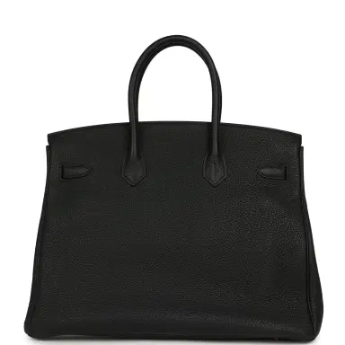 HERMÈS Pre-owned Hermes Birkin 35 Black Togo Gold Hardware | Thumbnail 4 HERMÈS Pre-owned Hermes Birkin 35 Black Togo Gold Hardware | Thumbnail 4
