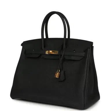HERMÈS Pre-owned Hermes Birkin 35 Black Togo Gold Hardware | Thumbnail 5 HERMÈS Pre-owned Hermes Birkin 35 Black Togo Gold Hardware | Thumbnail 5