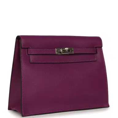 HERMÈS Pre-owned Hermes Kelly Danse Anemone Evercolor Palladium Hardware | Thumbnail 2