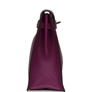 HERMÈS Pre-owned Hermes Kelly Danse Anemone Evercolor Palladium Hardware | Thumbnail 3