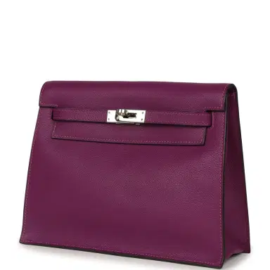 HERMÈS Pre-owned Hermes Kelly Danse Anemone Evercolor Palladium Hardware | Thumbnail 5
