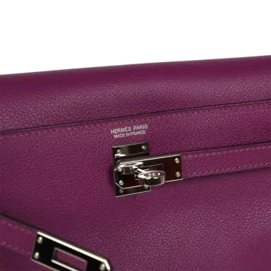 HERMÈS Pre-owned Hermes Kelly Danse Anemone Evercolor Palladium Hardware | Thumbnail 7