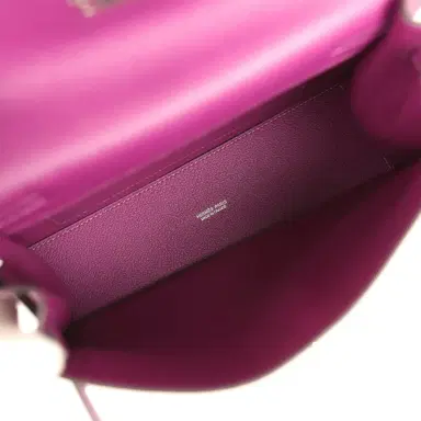 HERMÈS Pre-owned Hermes Kelly Danse Anemone Evercolor Palladium Hardware | Thumbnail 8