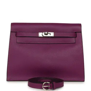 HERMÈS Pre-owned Hermes Kelly Danse Anemone Evercolor Palladium Hardware | Thumbnail 1