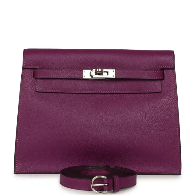 HERMÈS Pre-owned Hermes Kelly Danse Anemone Evercolor Palladium Hardware
