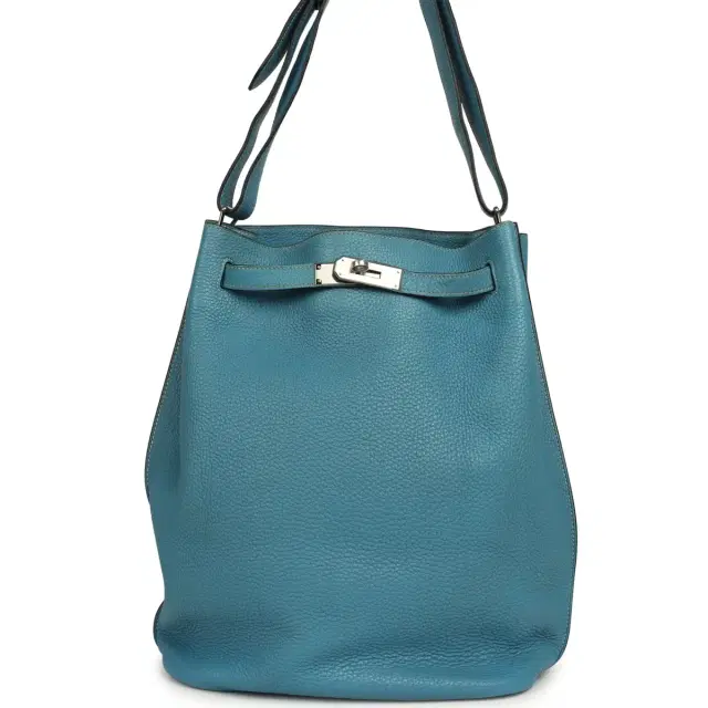 HERMÈS Pre-owned Hermes So Kelly 22 Blue Jean Togo Palladium Hardware