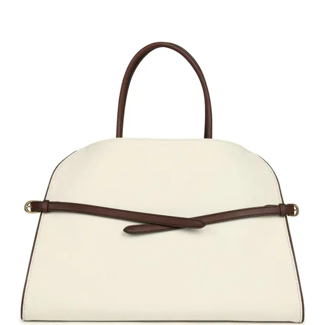The Row The Row Margaux 15 Ceinture Bag Ivory Canvas, Kentucky Saddle Gold Hardware