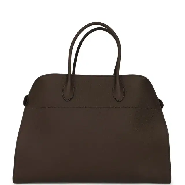 The Row The Row Soft Margaux 17 Bag Deep Brown Calfskin Silver Hardware