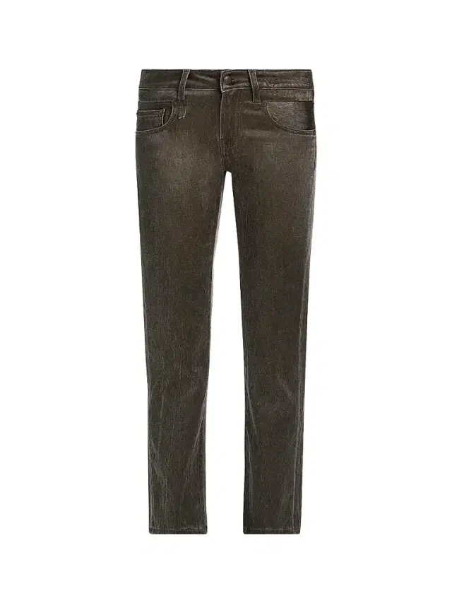 R13 Women's Straight-Leg Jeans - Brown Stretch Sateen