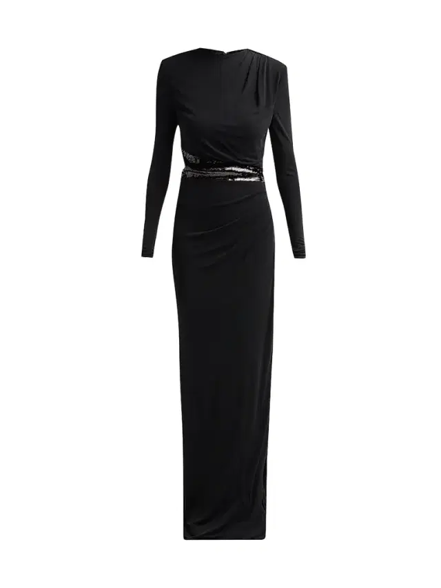 Women's Samantha Sequin-Belt Gown - Black