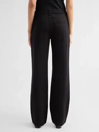 rag & bone Women's Cam Ponte Wide-Leg Pants - Black | Thumbnail 3
