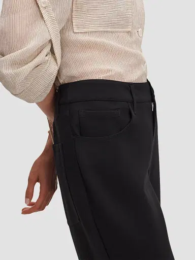 rag & bone Women's Cam Ponte Wide-Leg Pants - Black | Thumbnail 6
