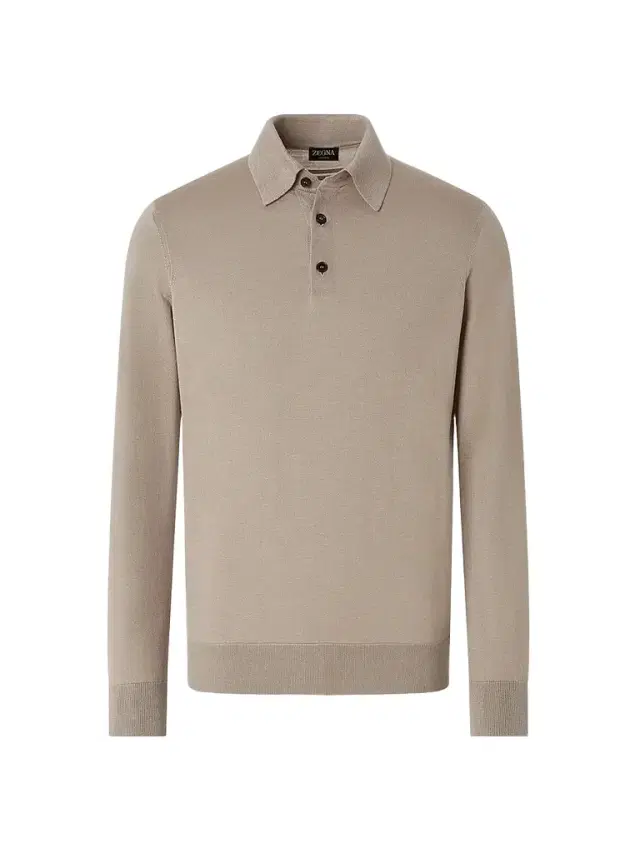 ZEGNA Men's Cashseta Polo Shirt - Light Taupe