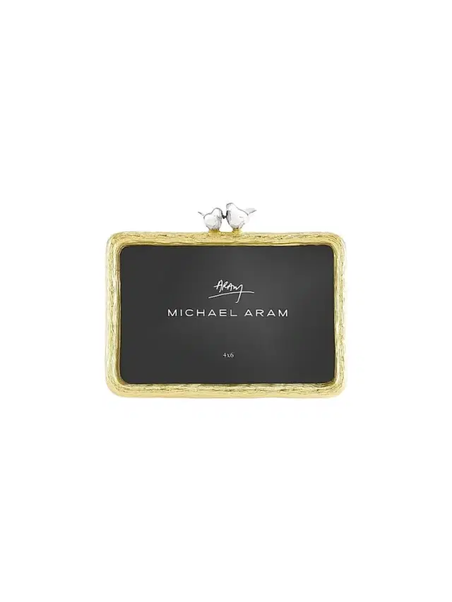 Michael Aram Lovebirds Silver & Gold 4" x 6" Frame