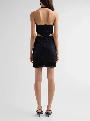 PatBo Women's Ayla Plunge Beaded Fringe Mini Dress - Black | Thumbnail 3 PatBo Women's Ayla Plunge Beaded Fringe Mini Dress - Black | Thumbnail 3