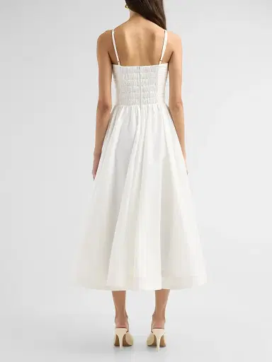 PatBo Women's Blossom Poplin Midi Dress - Off White - Size 8 | Thumbnail 3 PatBo Women's Blossom Poplin Midi Dress - Off White - Size 8 | Thumbnail 3