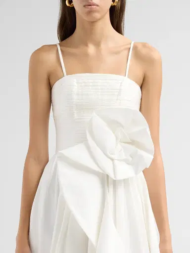PatBo Women's Blossom Poplin Midi Dress - Off White - Size 8 | Thumbnail 5 PatBo Women's Blossom Poplin Midi Dress - Off White - Size 8 | Thumbnail 5