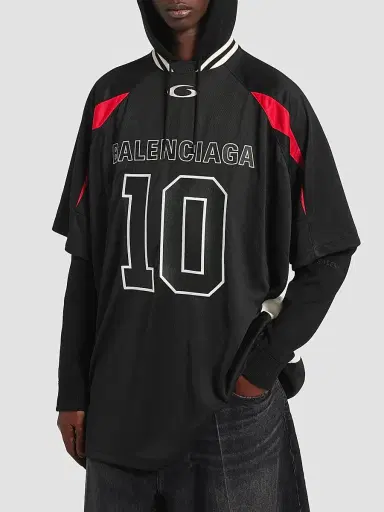 Balenciaga Men's  x NBA Collaboration Oversized T-Shirt - Black | Thumbnail 3