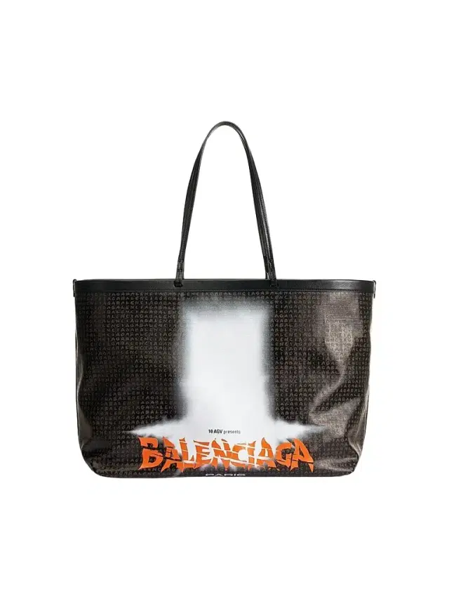 Balenciaga Women's Select  Tote Bag - Black White Orange
