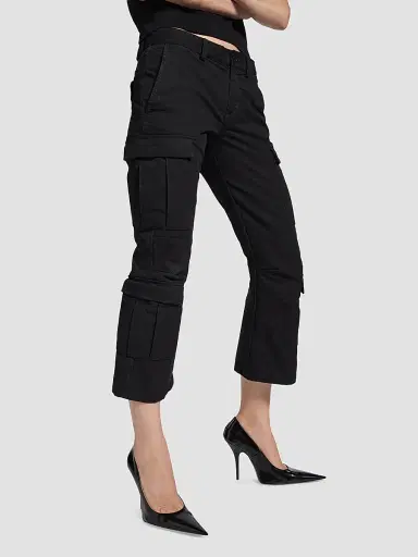 Balenciaga Women's Cargo Capri Pants - Black | Thumbnail 5