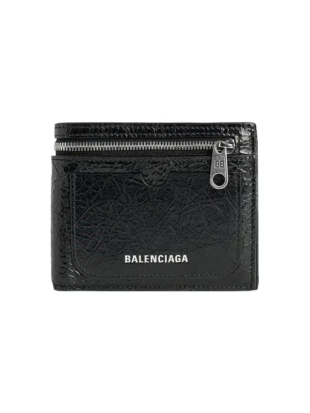 Balenciaga Men's Superbusy Square Folded Wallet - Black
