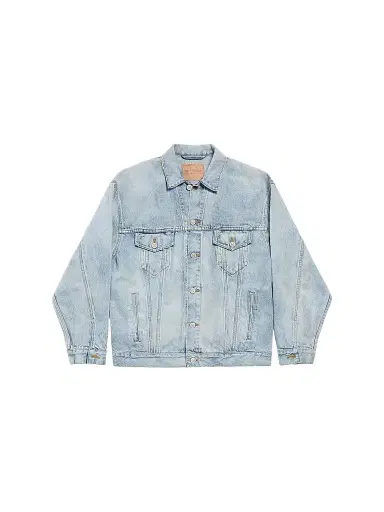 Balenciaga Women's Denim Jacket Regular Fit - Dirty Light Blue - Size XS | Thumbnail 1